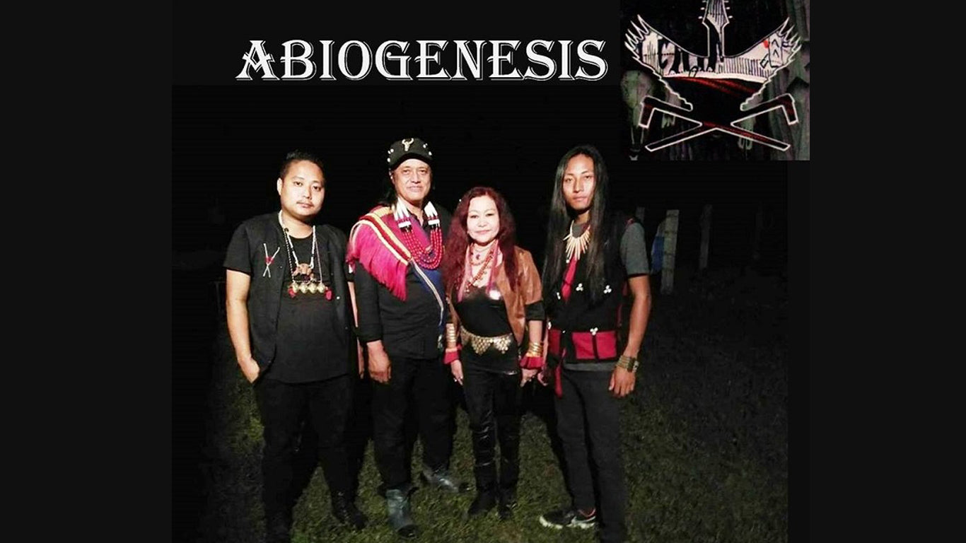 Abiogenesis band group photo with logo