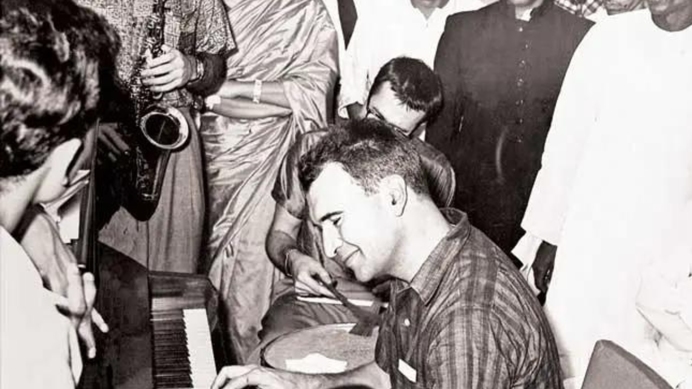 Old photo of Dave Brubeck in India