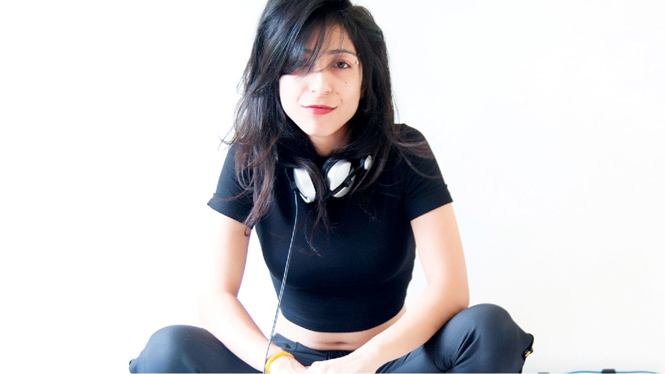 DJ Paper Queen Portrait photo with headphones