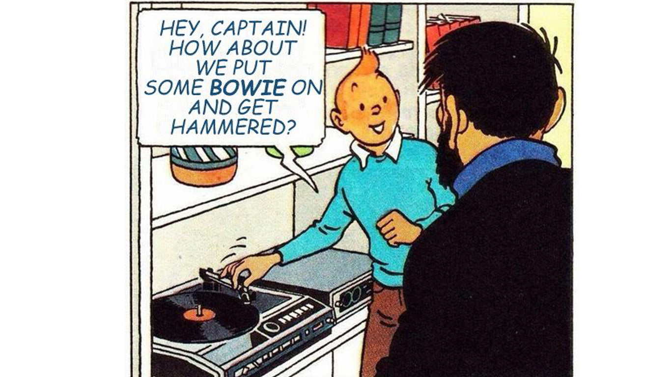 TinTin Turntable Comic Strip