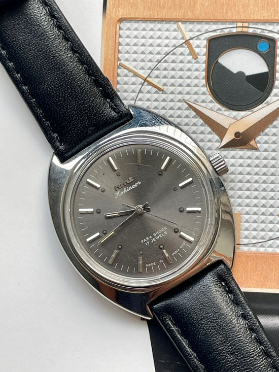 Buy HMT Kohinoor 17 Jewels Shiny Grey Dial Mechanical Hand-Winding Antique  Case Men's Wrist Watch at Amazon.in