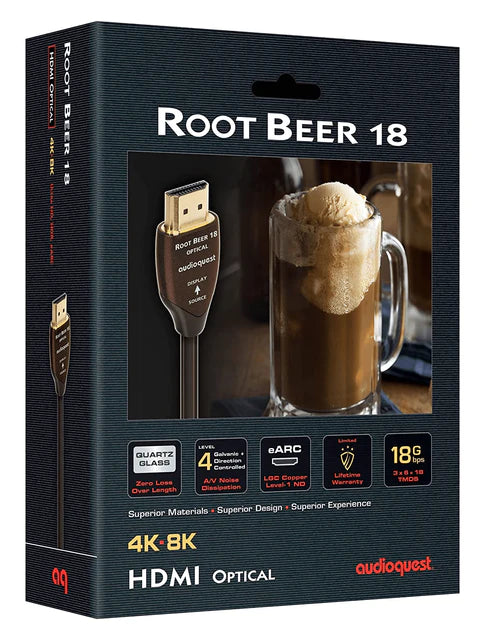 AudioQuest Root Beer Active Optical – High Speed 4K/8K HDMI Cable